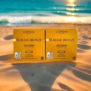 Loreal sublime bronze towelettes lotion self-tanning. 2boxes 12 towelettes total